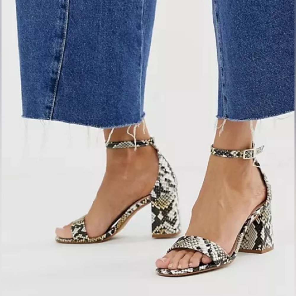 ALDO Eteisa block heeled sandals in snake NWT size 10